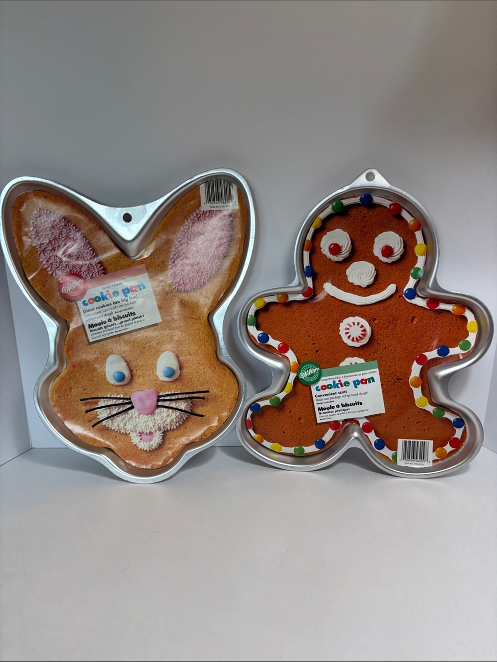 Wilton Bunny and Gingerbread Cookie Pan Set - Silver
